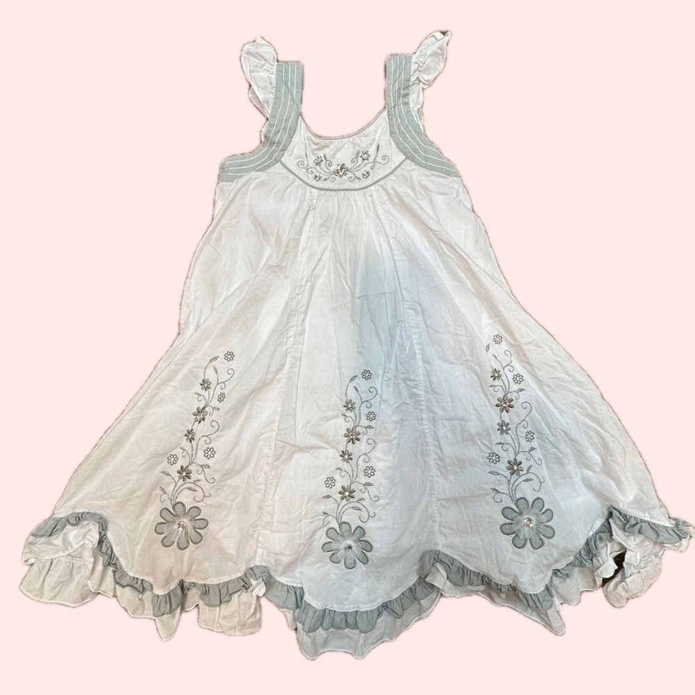 White Donita Dress for Girls